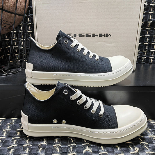 Women's & Men's Couple Style Board Retro Platform Round Toe Sneakers