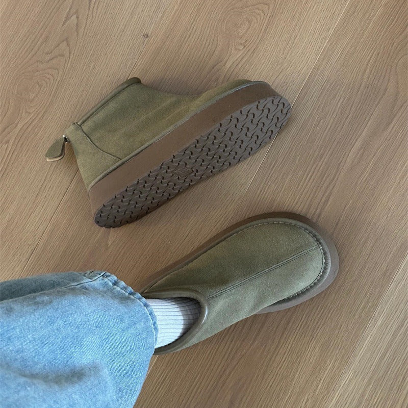 Frosted Short Niche Height Increasing Martin Platform Boots