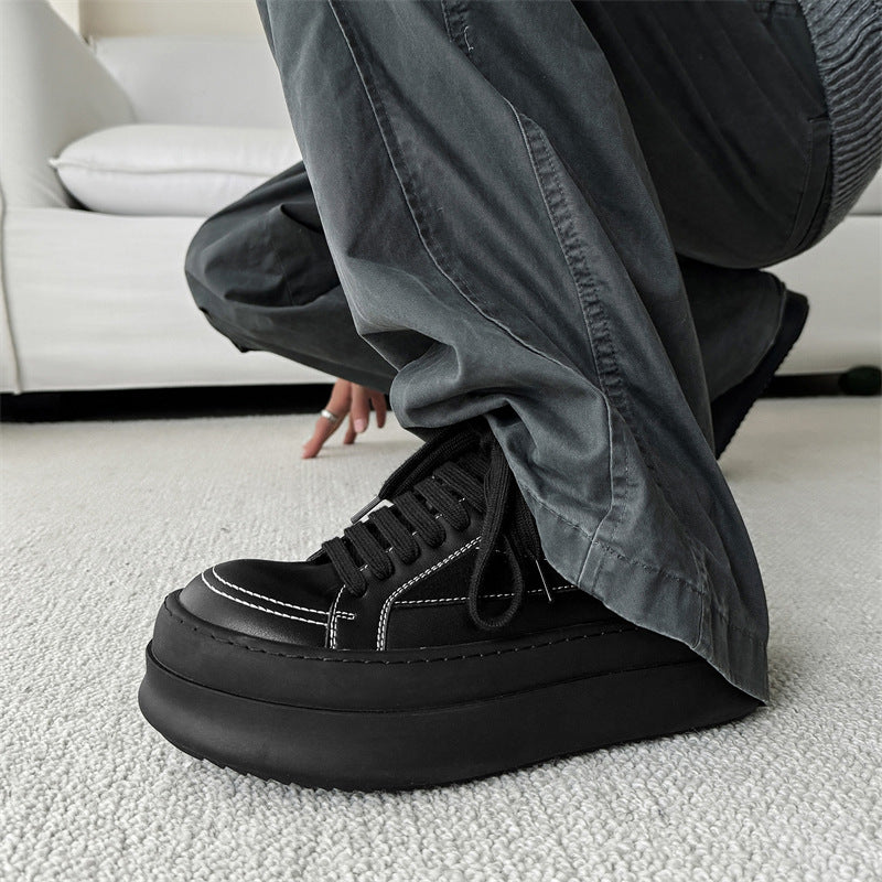 Women's & Men's Platform Plus Surface Inverted Triangle Low Top Hight Sneakers