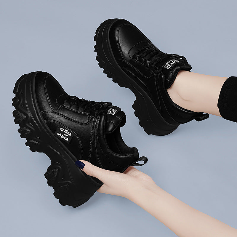 Women's Hidden Small Sports Full Black Daddy Heels
