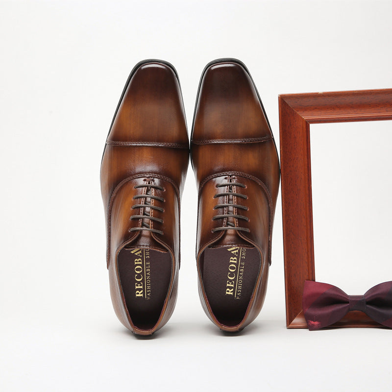 Men's Genuine Formal Wedding Oxford British Leather Shoes