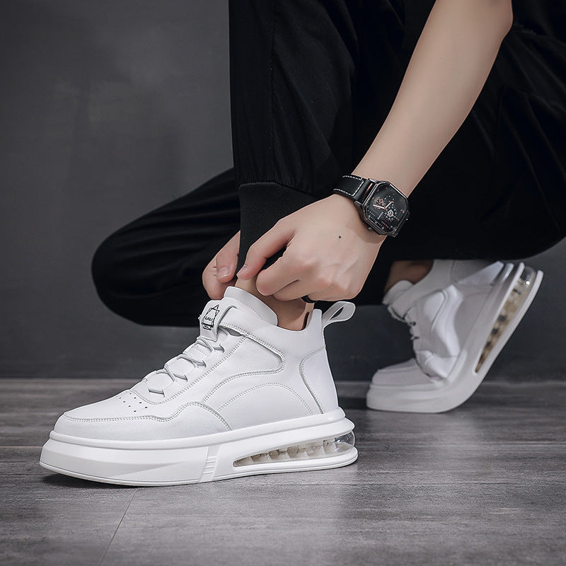 Men's Air Cushion Soft Bottom White Fashion Casual Shoes