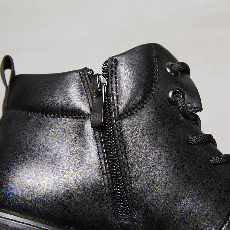 Men's Super Handsome Martin Platform Comfortable Fleece-lined Boots