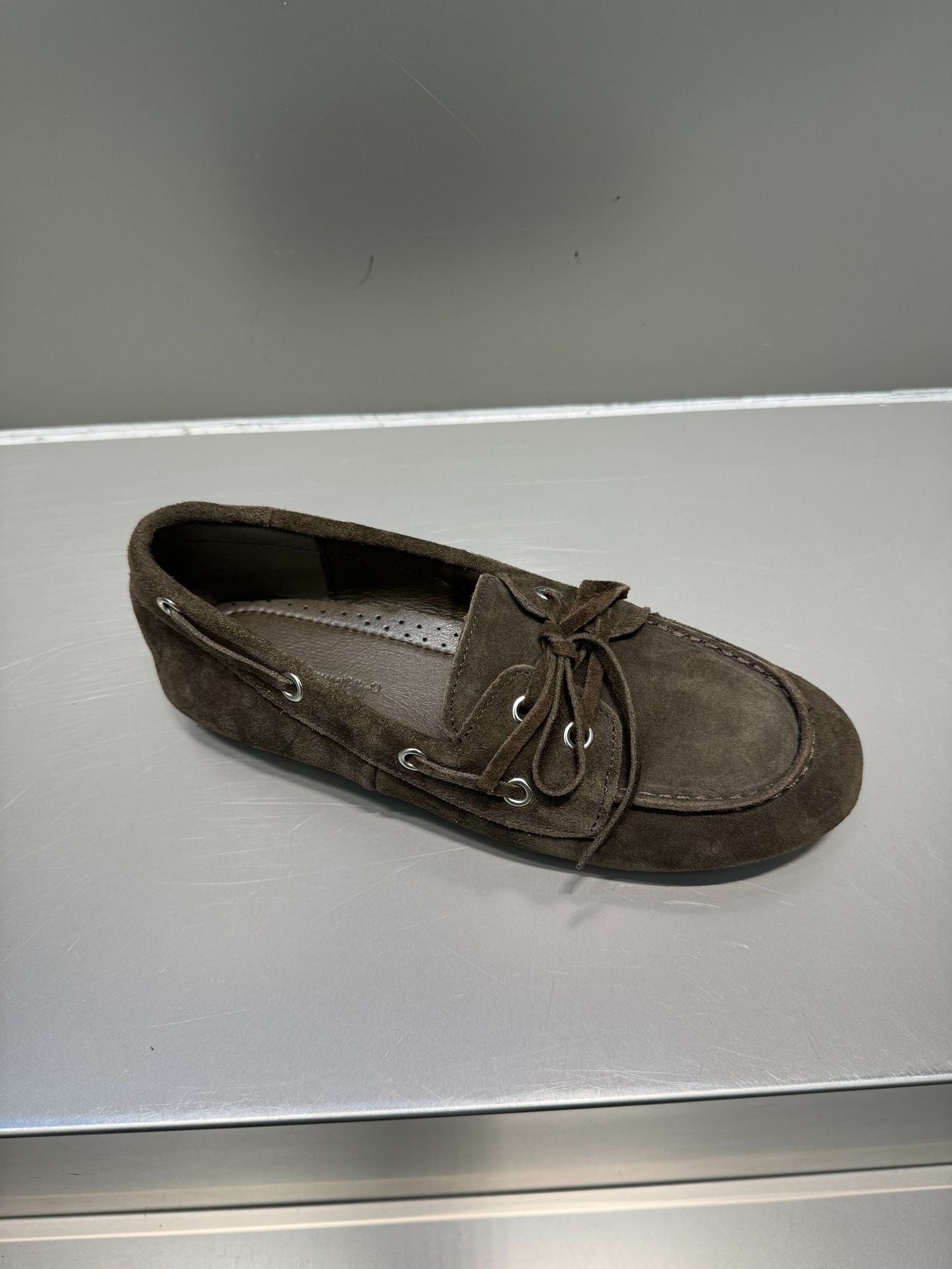 Women's Style Lace Up Round Toe Flat Slip-on Loafers
