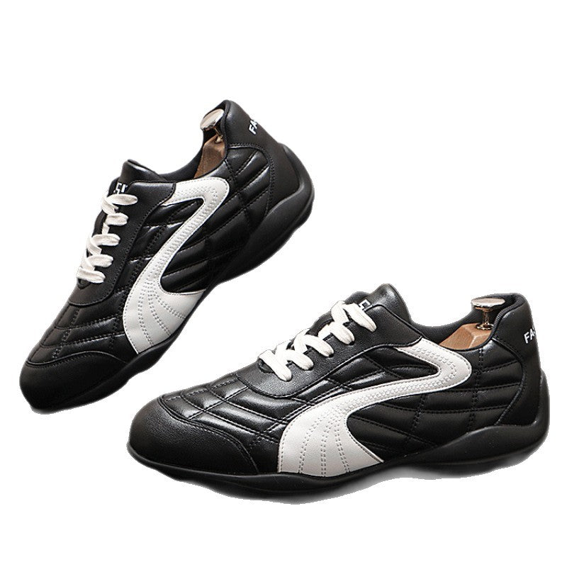 Men's Lightweight Running Comfortable Versatile German Training Male Black White Color Sneakers
