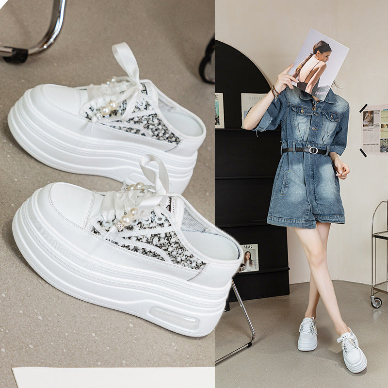 Women's Authentic Toe Box Half Height Increasing Slippers