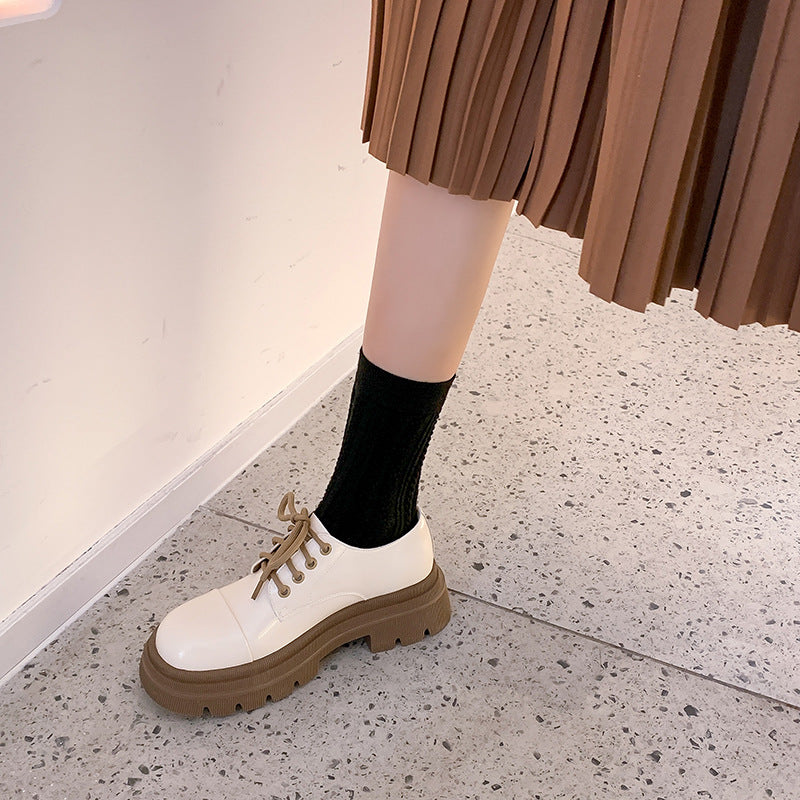 Style Female College Lace Up Platform Women's Shoes