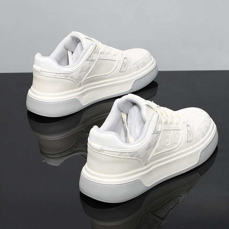 Men's Platform White Breathable Trendy Increased Daddy Sneakers