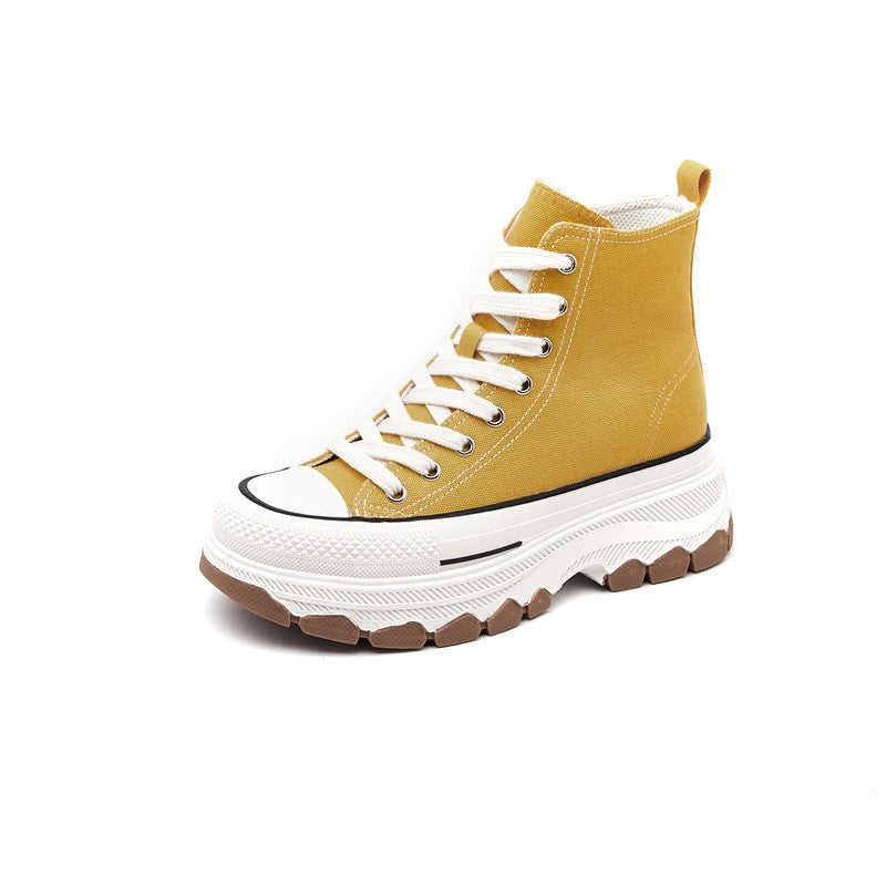 Women's Platform Spring Height Increasing Insole Super Popular Canvas Shoes