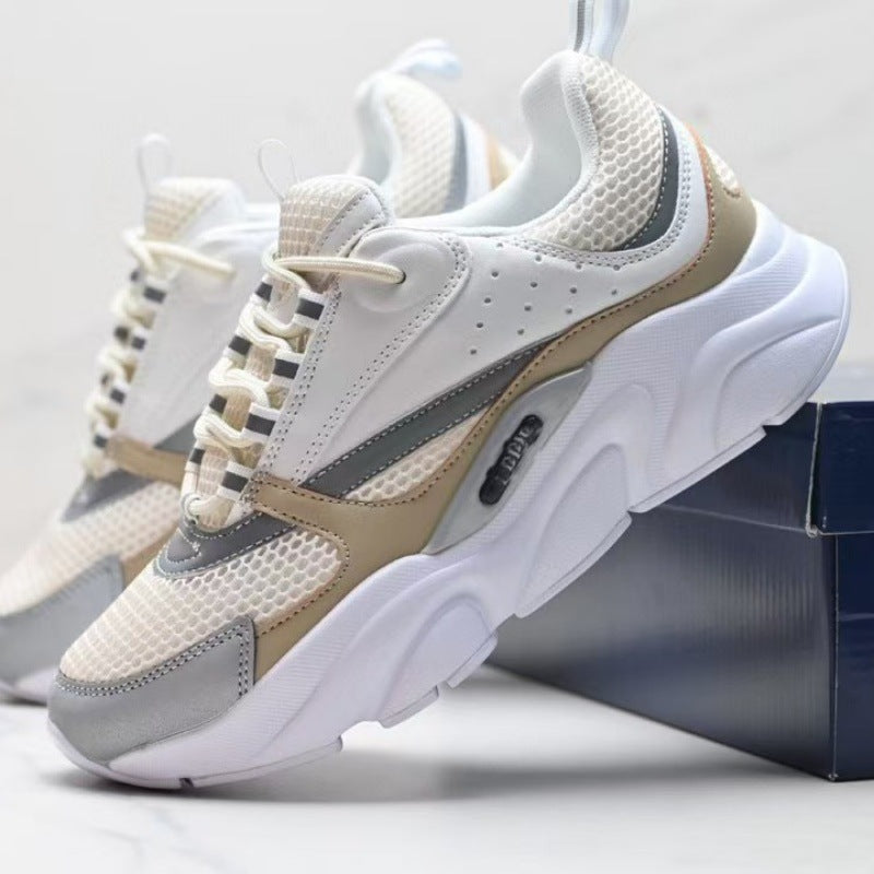 Men's Thick Sole Mesh Breathable Lightweight Elevator Wild Sneakers