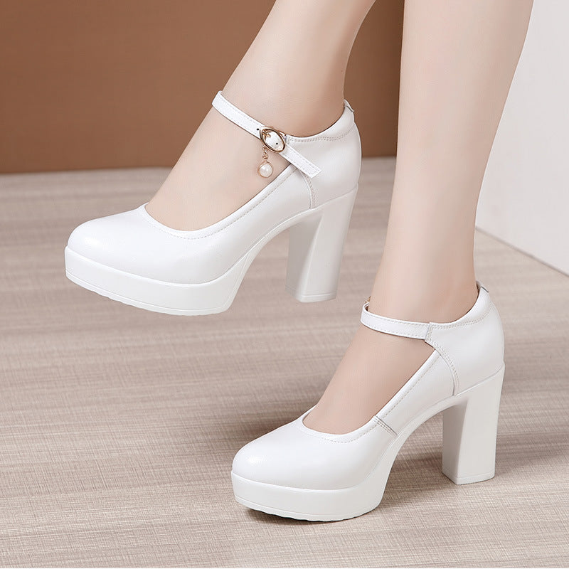 Women's Catwalk Show Chunky Soft Platform Round Women's Fashion Shoes