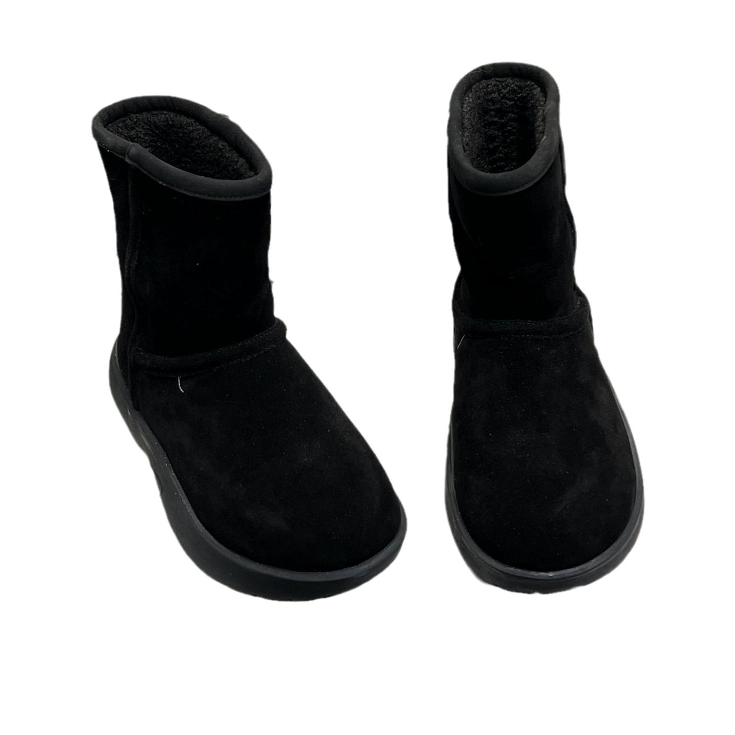Women's Winter Gray White Fleece-lined Big Toe Ankle Boots