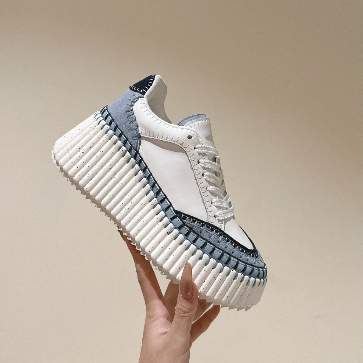 Women's Platform Elevator Wild Biscuit Shape Round Women's Casual Shoes
