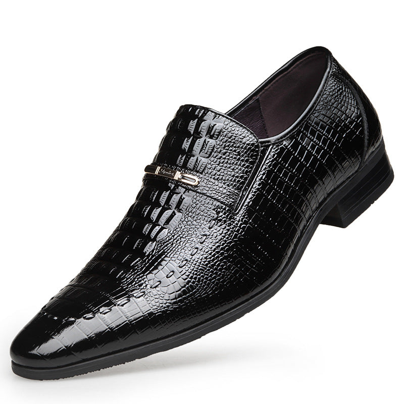 Men's Car Genuine Breathable Formal Wear Height Leather Shoes
