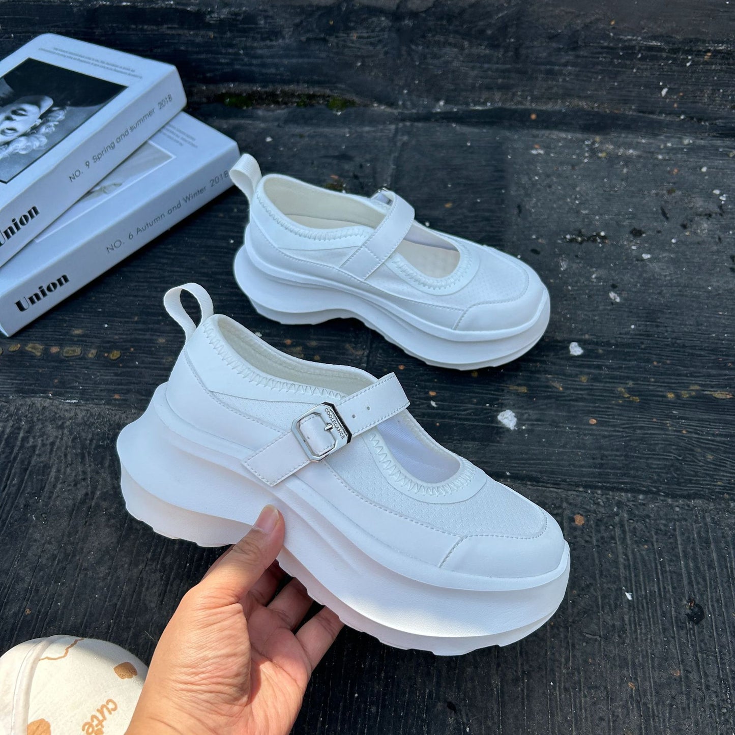 Women's Sa Joint Name Platform Heightened Easy Wear Lace Women's Sports Shoes