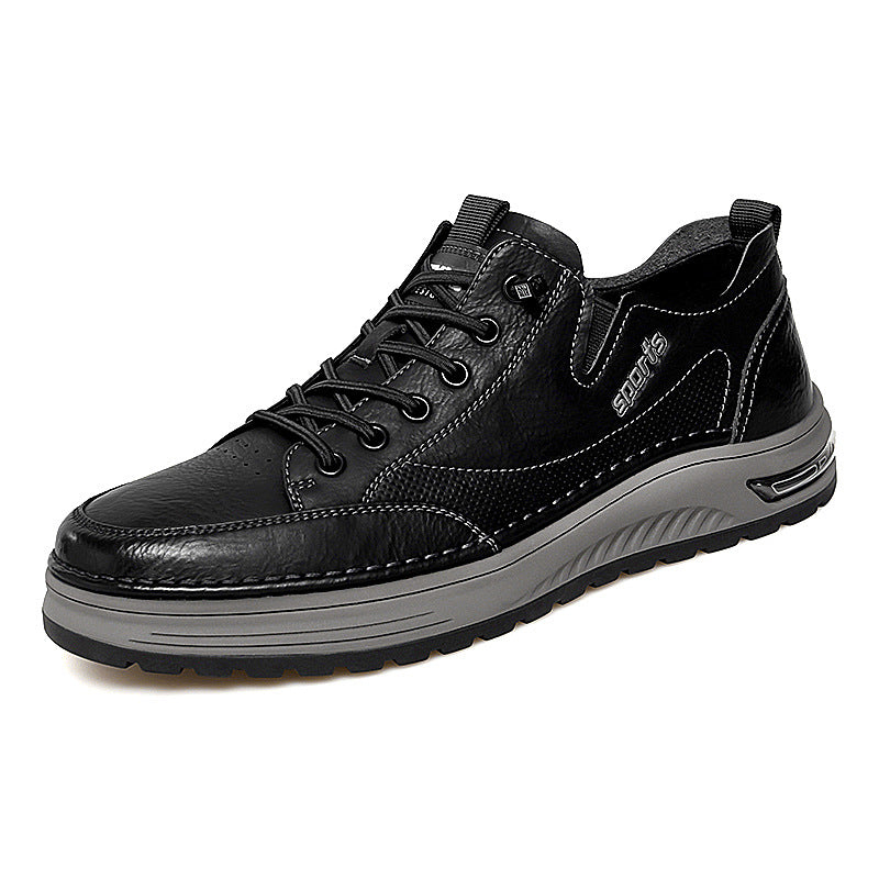 Men's Creative Korean Fashion Trendy Black Casual Shoes