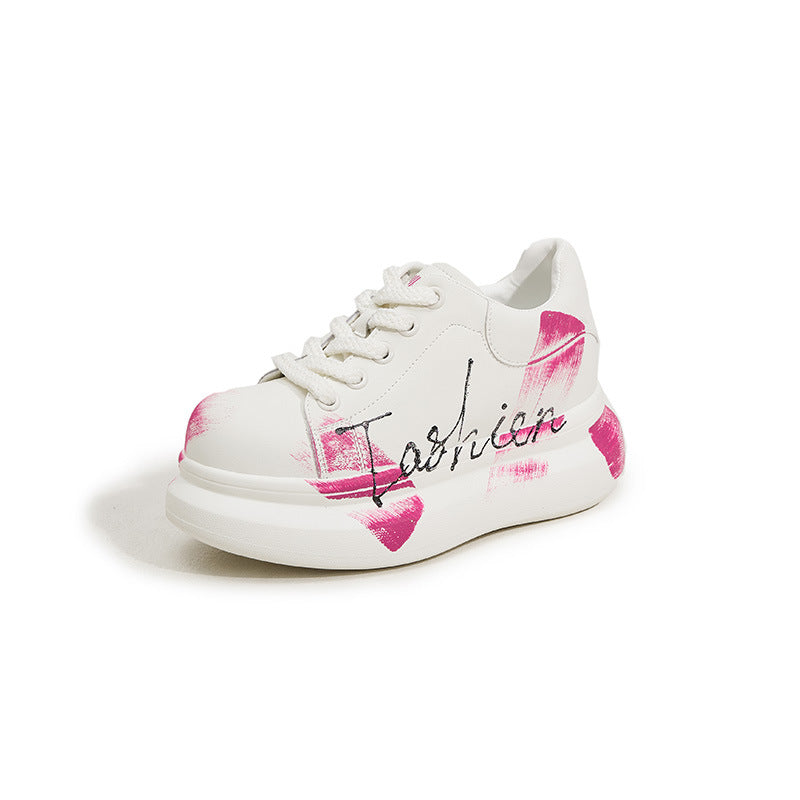 Women's Small Size Inner Height Increasing Board Spring Authentic Comfortable Platform Women's Casual Shoes