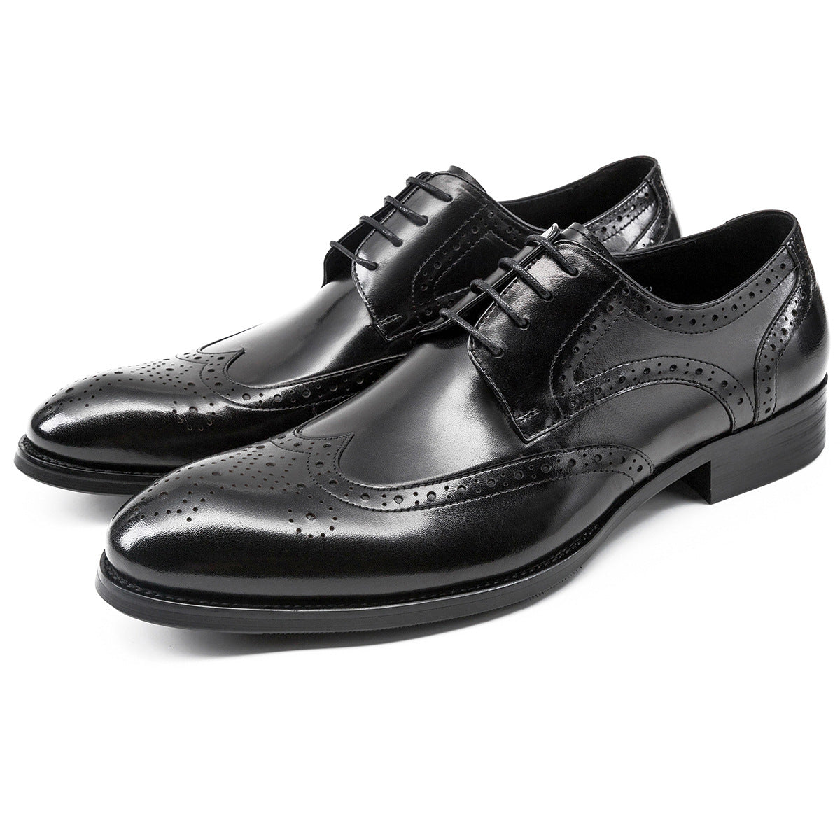 Fashion Elegant Men's Brogue British Carved Leather Shoes