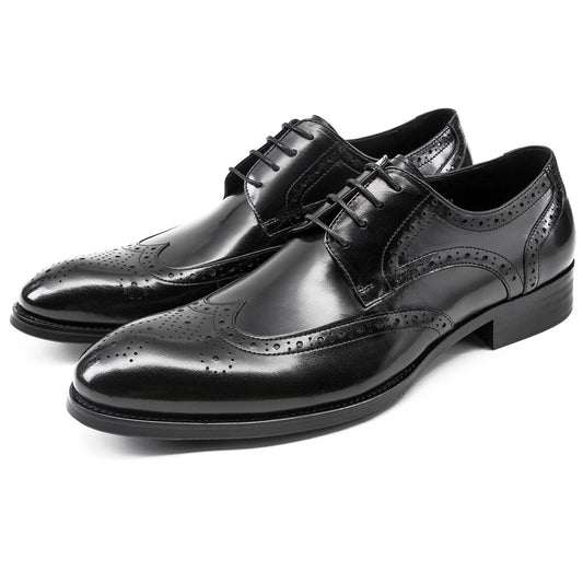 Fashion Elegant Men's Brogue British Carved Leather Shoes