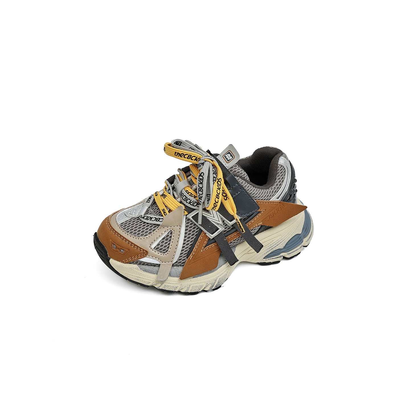 Children's Retro Autumn Boys Double Mesh Velcro Children's Sports Shoes