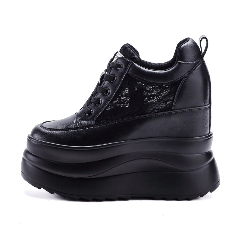 Women's High Spring Small Wedge Platform Hidden Casual Shoes