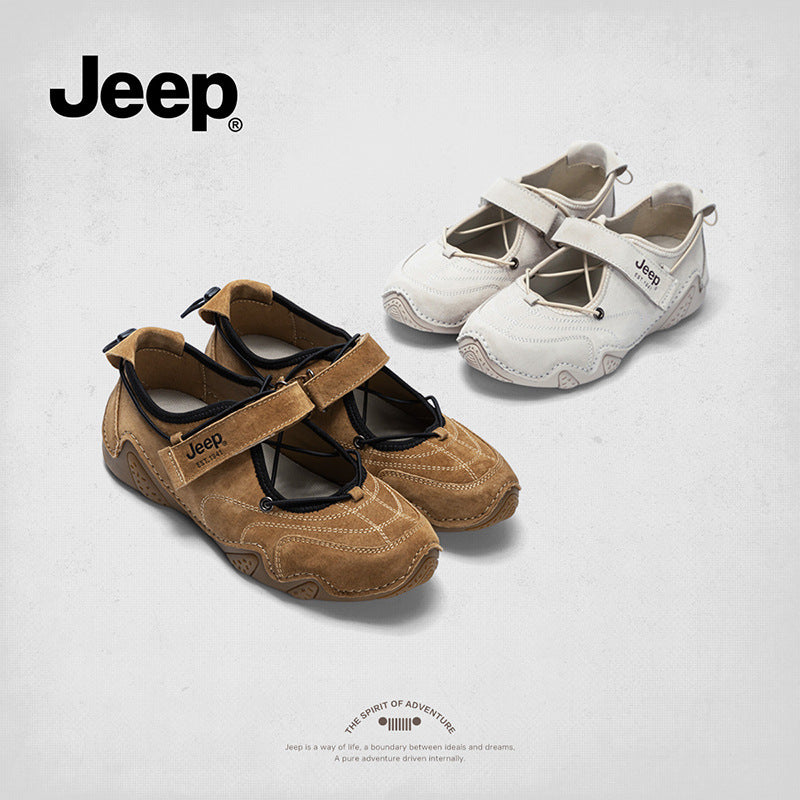 Women's Jeep Sports Mary Jane French Shallow Mouth Pumps Soft Women's Casual Shoes