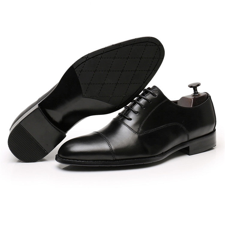Men's Business Formal Soft Bottom Genuine Pointed British Leather Shoes