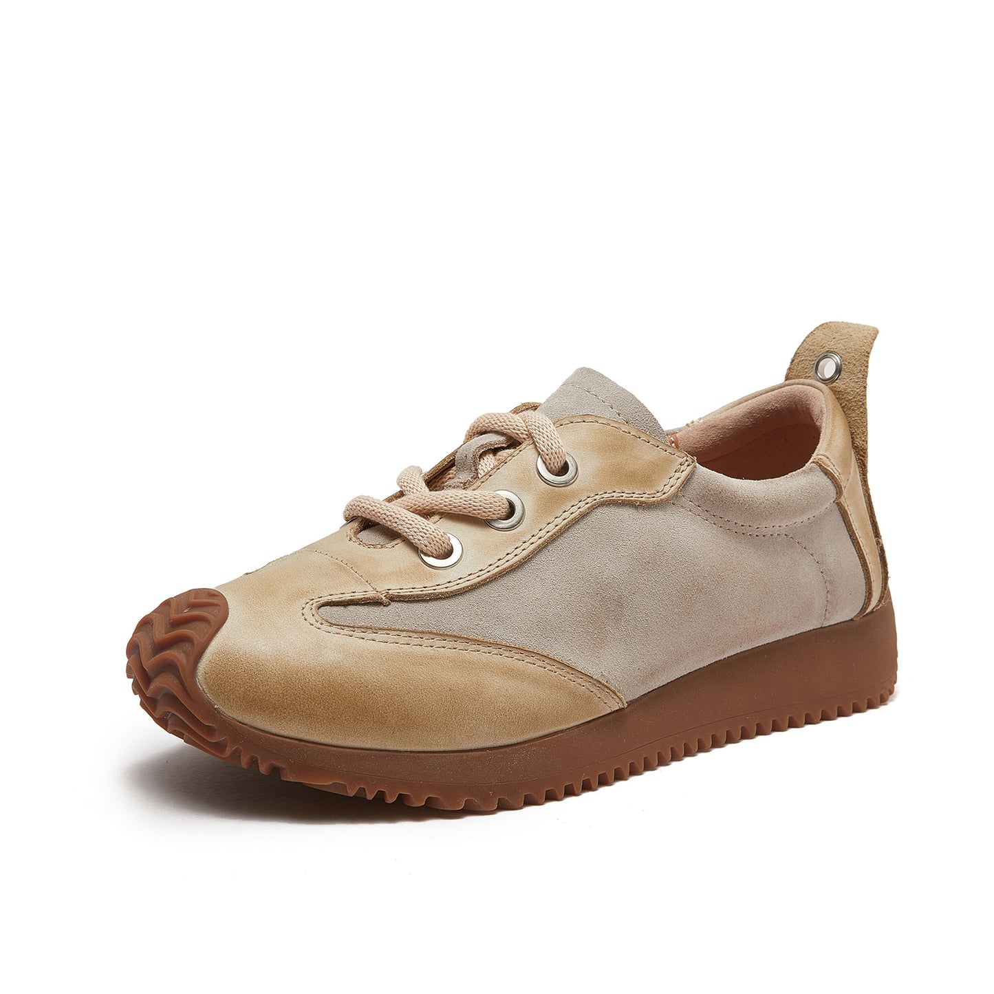 Women's Layer Cowhide Handmade Genuine Flat Retro Easy Casual Shoes