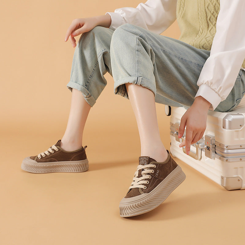 Genuine Fashion Simple Platform Elevator Wild Board Casual Shoes