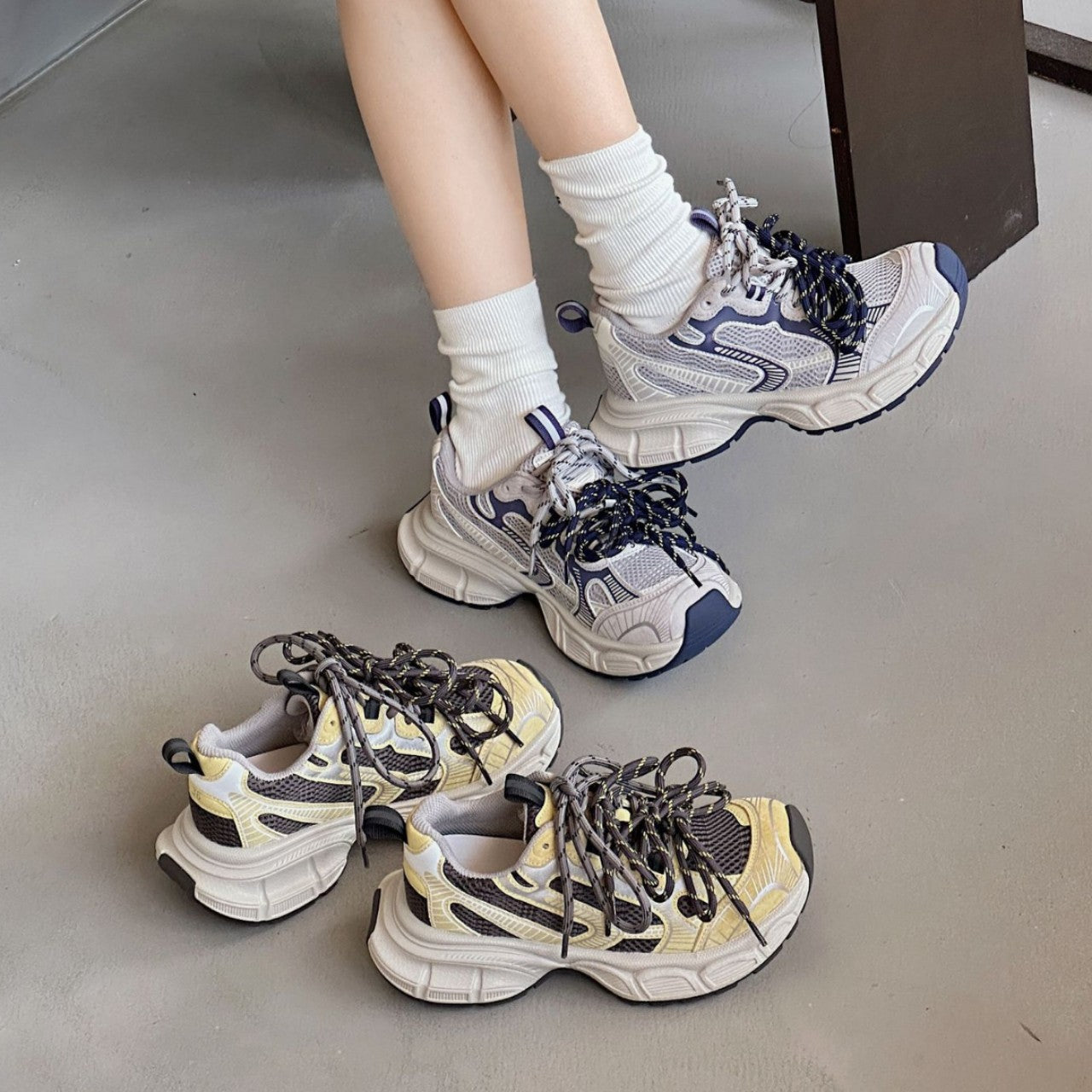 Women's Goods Genuine Platform Dad Autumn Retro Lightweight Elevator Sneakers