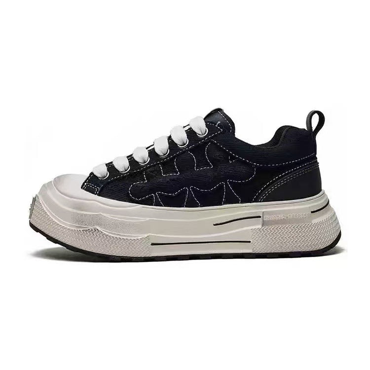 Women's Ensemble Plum Blossom Retro Platform Height Increasing Men's Shoes