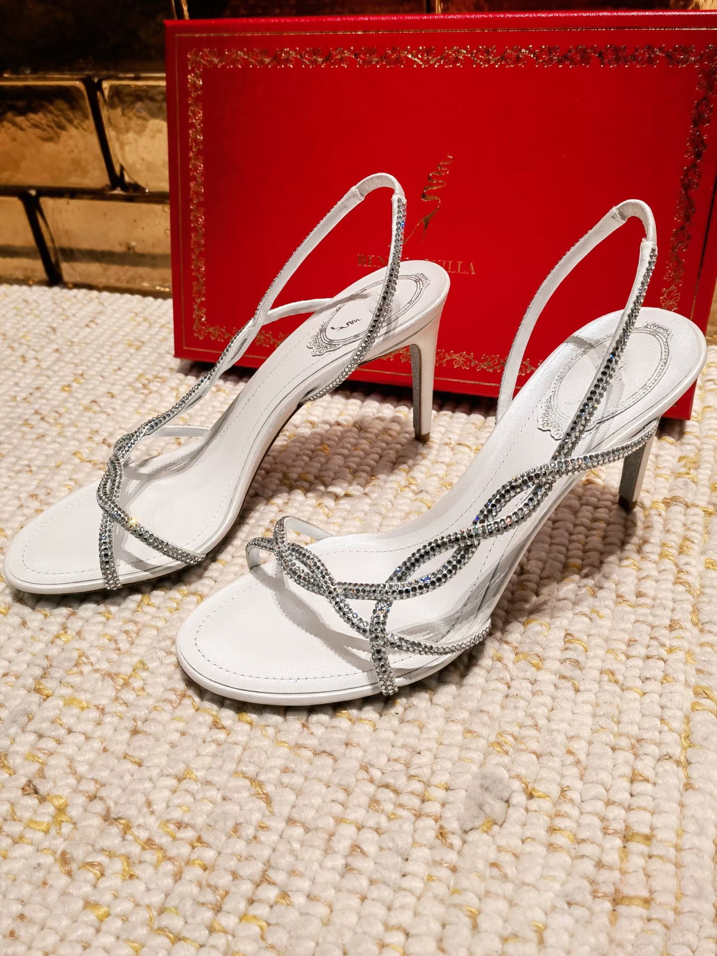 Women's Rhinestone Summer Classy Stilettos Open Toe High Heeled Sandals