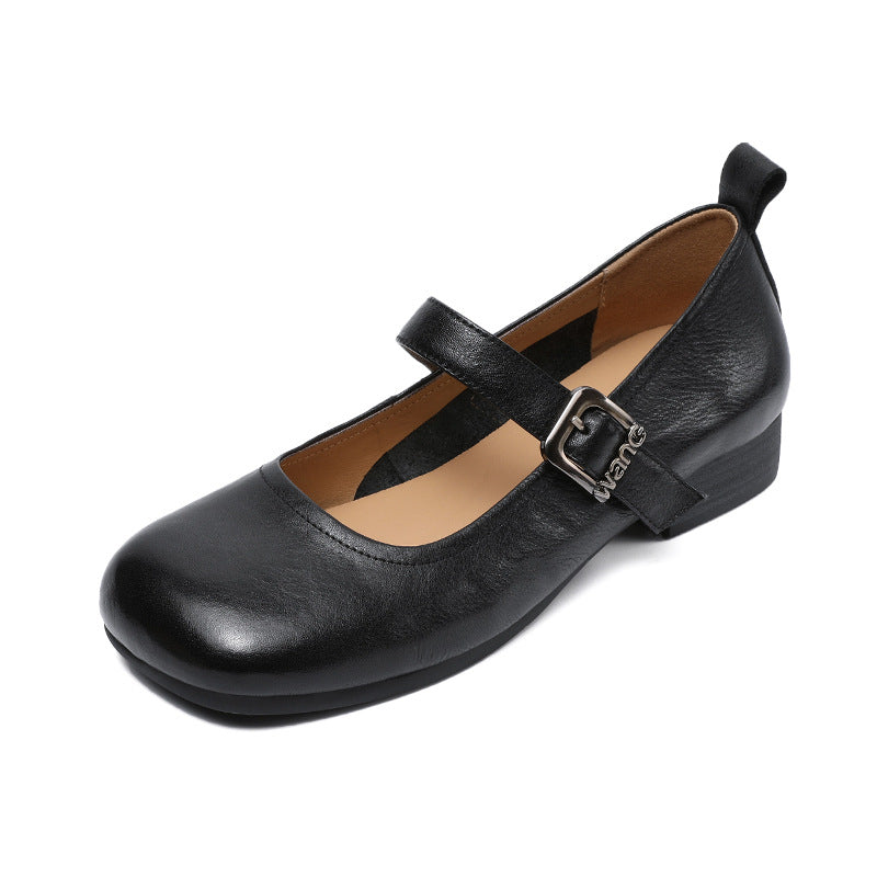 Women's French Style Mary Jane Square Head Women's Shoes