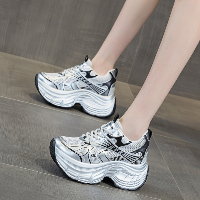 Women's Dad Fashion Mesh Sports Platform Height Women's Casual Shoes