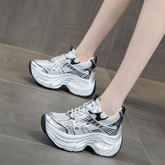 Women's Dad Fashion Mesh Sports Platform Height Women's Casual Shoes