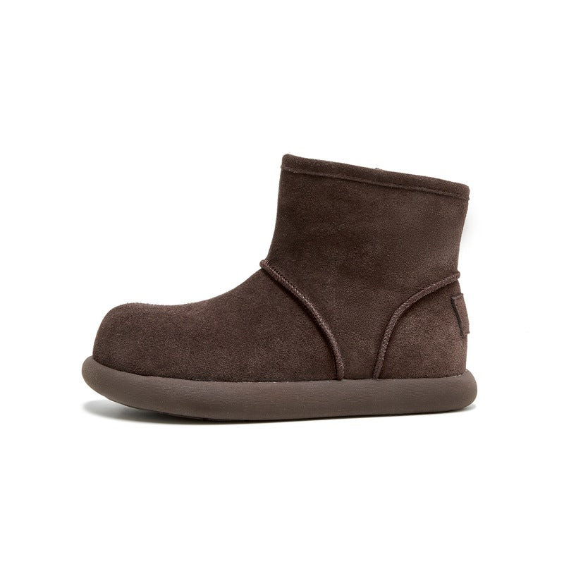 Women's Increasing Insole Fleece-lined Thickened Fur Integrated Small Potatoes Length Thermal Boots