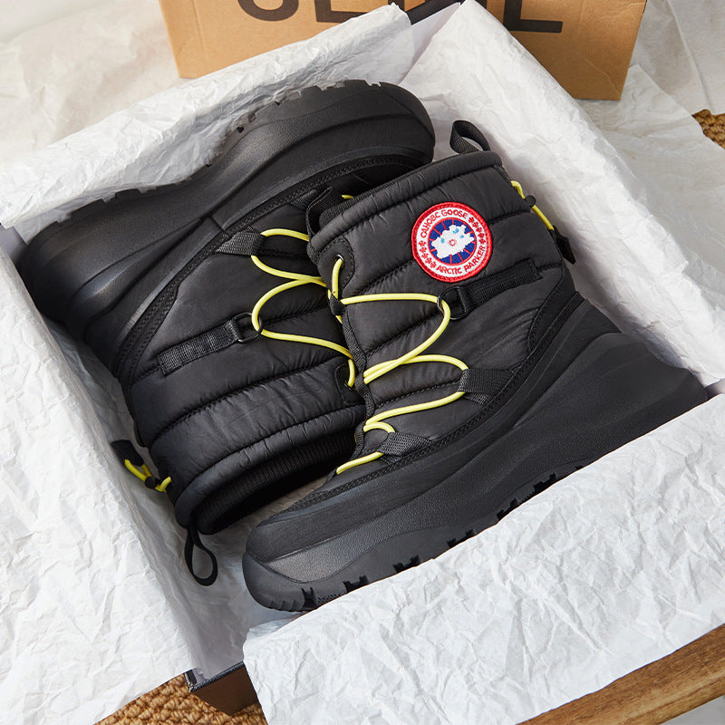Women's Fleece-lined Thick Waterproof Bottom Increased Northeast Boots