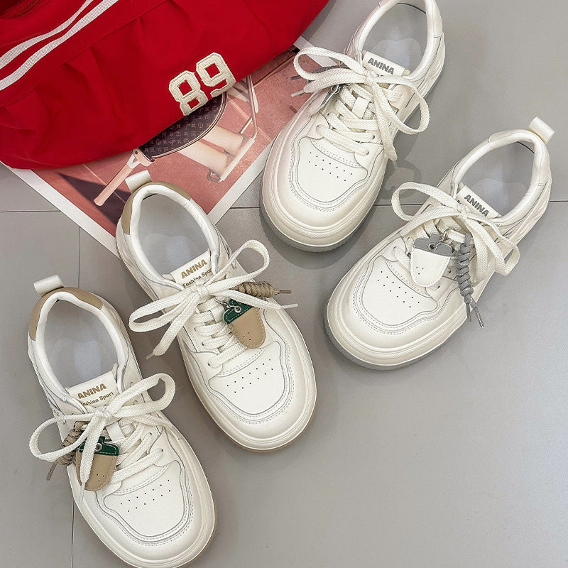 Women's Thick-soled White Spring Soft Bottom Wild Women's Sports Shoes
