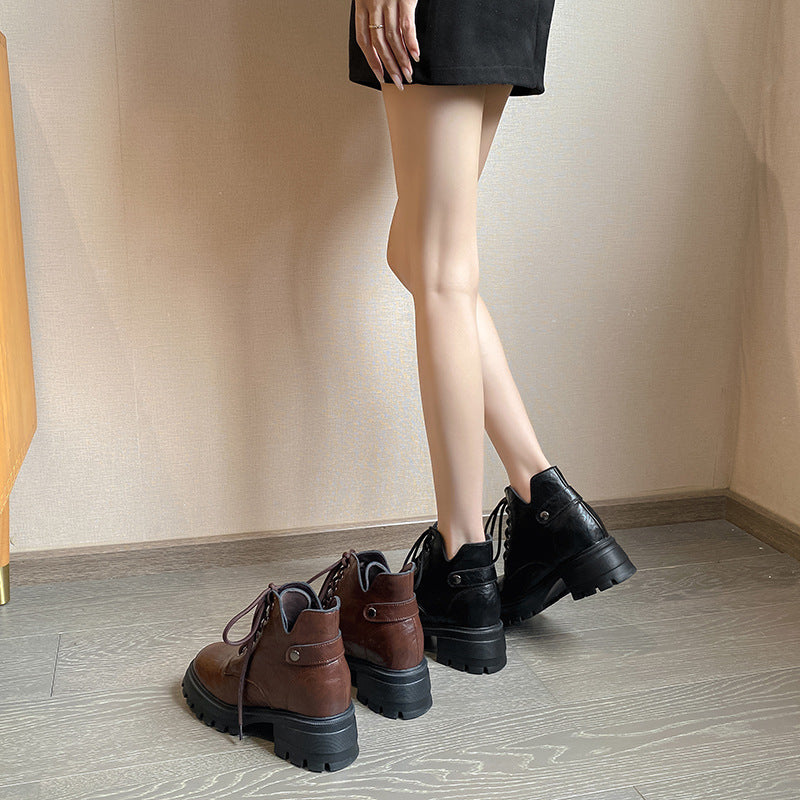 Women's Platform Martin British Style Retro Slimming Boots
