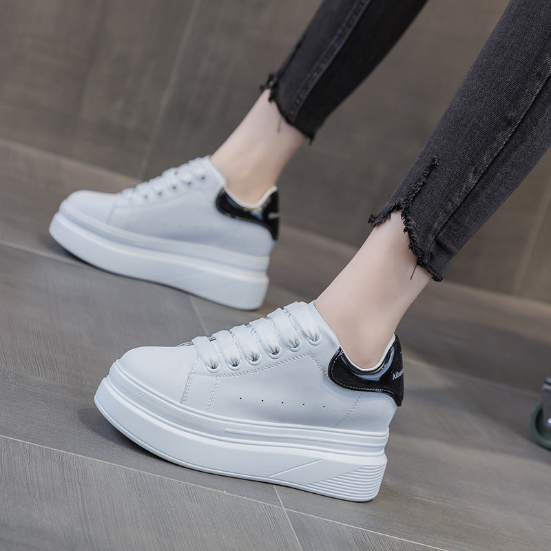 Women's Height Increasing Insole Mcqueen White Autumn Women's Casual Shoes