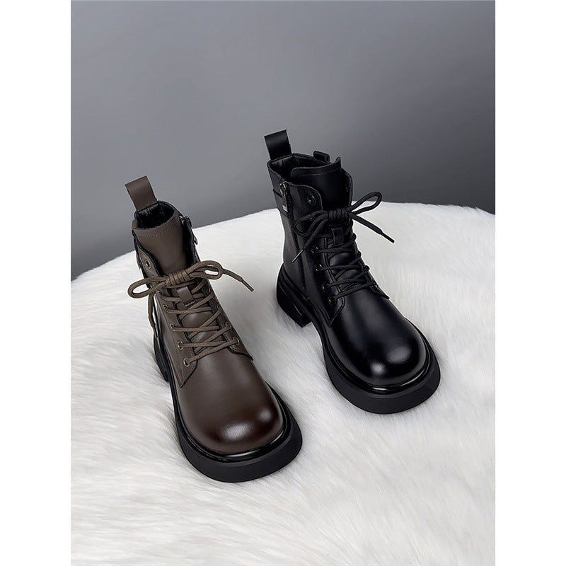 Martin Female British Style Super Hot Women's Leather Boots