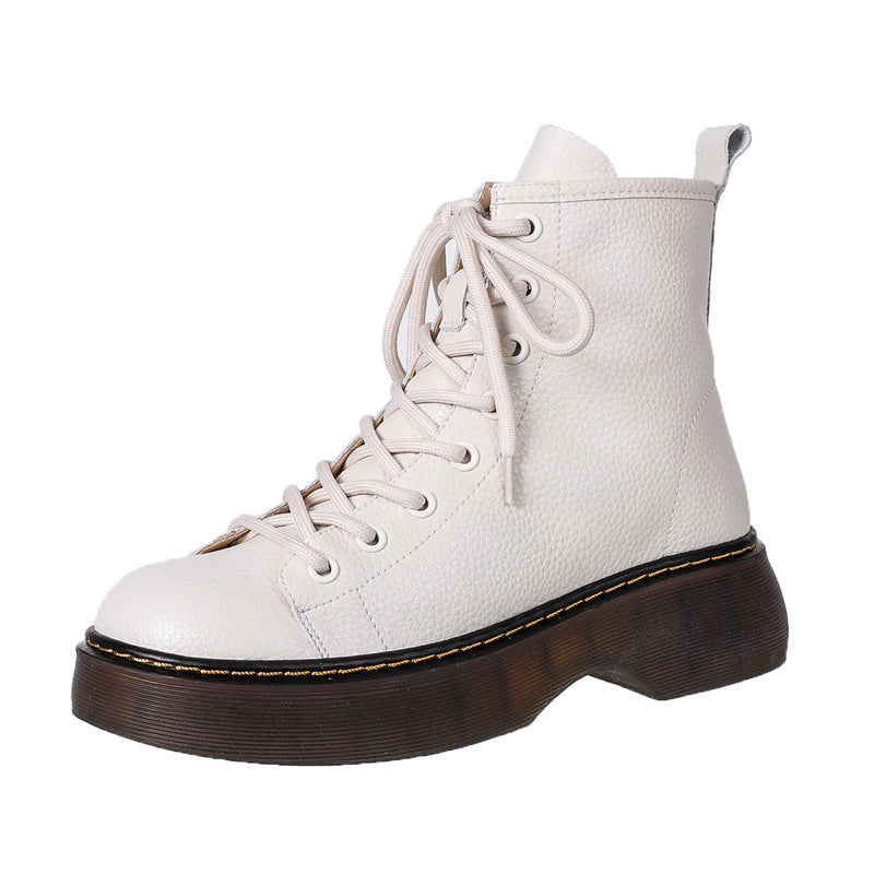 Women's Martin Autumn Booties British Style Lace Boots