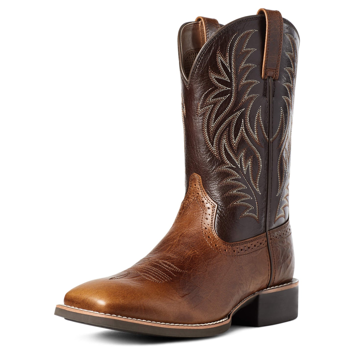 High Embroidered Retro Wide Head Western Cowboy Bags Packaging Without Men's Leather Boots