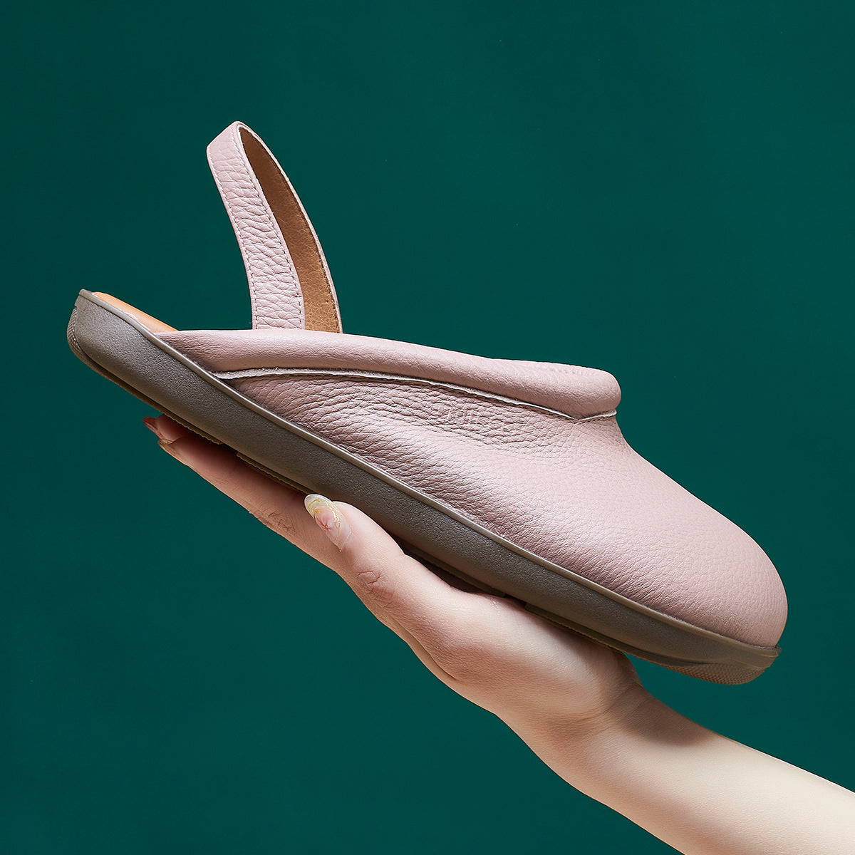 Women's First Layer Cowhide Summer Comfortable Closed Casual Shoes