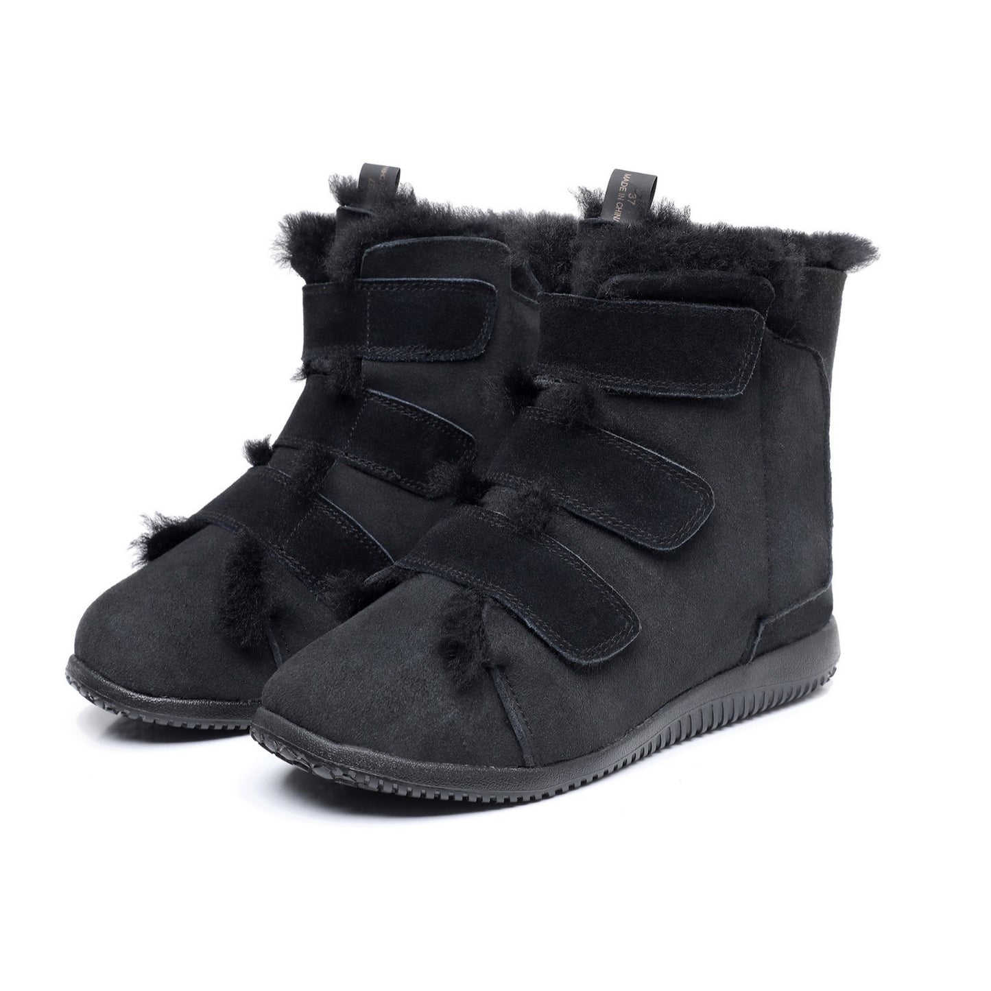 Women's Fur Integrated Lightweight Widened High Instep Gauze Feet Snow Boots