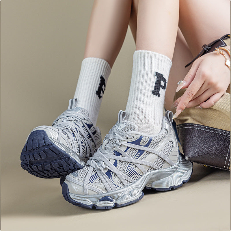 Women's Height Increasing Insole Dad Fashionable Film Bottom Four Women's Sports Shoes