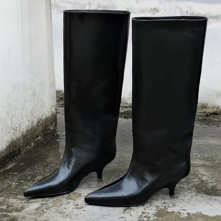 Fashionable French Style Retro Pointed Stiletto Boots