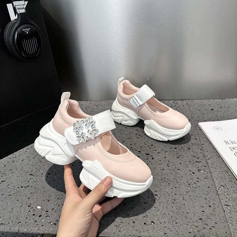 Women's Dad Spring Thick Sole Increased Mary Women's Sports Shoes