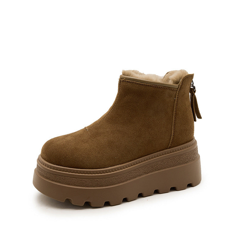 Genuine Platform Peas Fleece-lined Big Toe Women's Casual Shoes