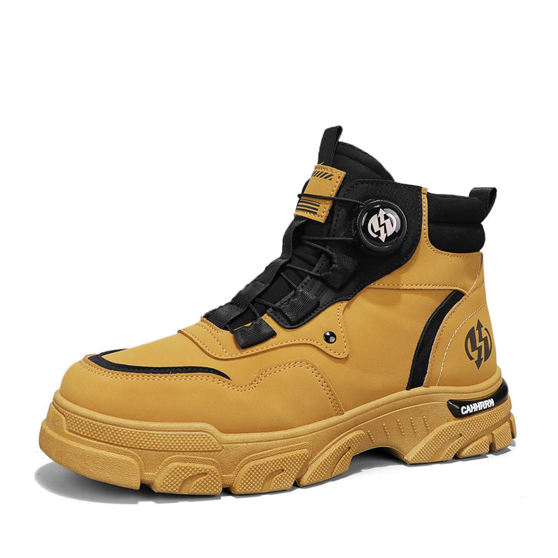 Men's Fashionable Rotating Button Slip-on Outdoor Sports Boots